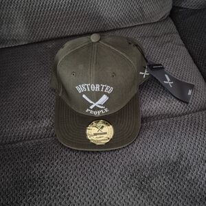 Distorted People Olive Green Snapback Hat